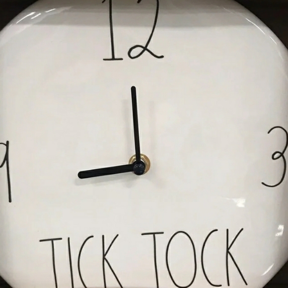 Rae Dunn Tick Tock Clock for Farmhouse Decor - Picture 2 of 2